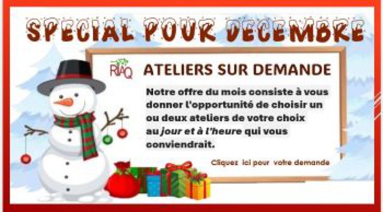 Décembre - Ateliers sur demande