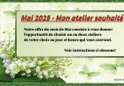 Mai 2025  - "Mon atelier souhaité" du 1 au 30 mai 2025